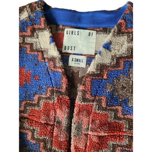 Girls of Dust Beach Jacket Teddy Fleece Ginseng Muticolor Size XS - Picture 4 of 8